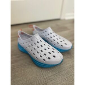 KANE Revive Slip On Recovery Cushioned Shoes Mens 7 Womens 9 White Blue Comfort